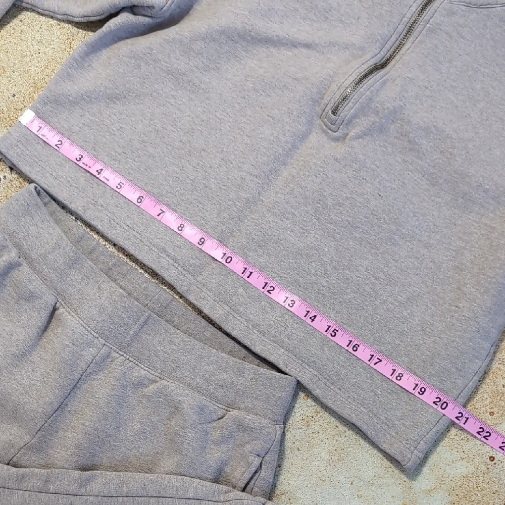 Girlfriend Collective Cotton Sweat Set Pants Joggers Pullover Sand Size M - Picture 4 of 15